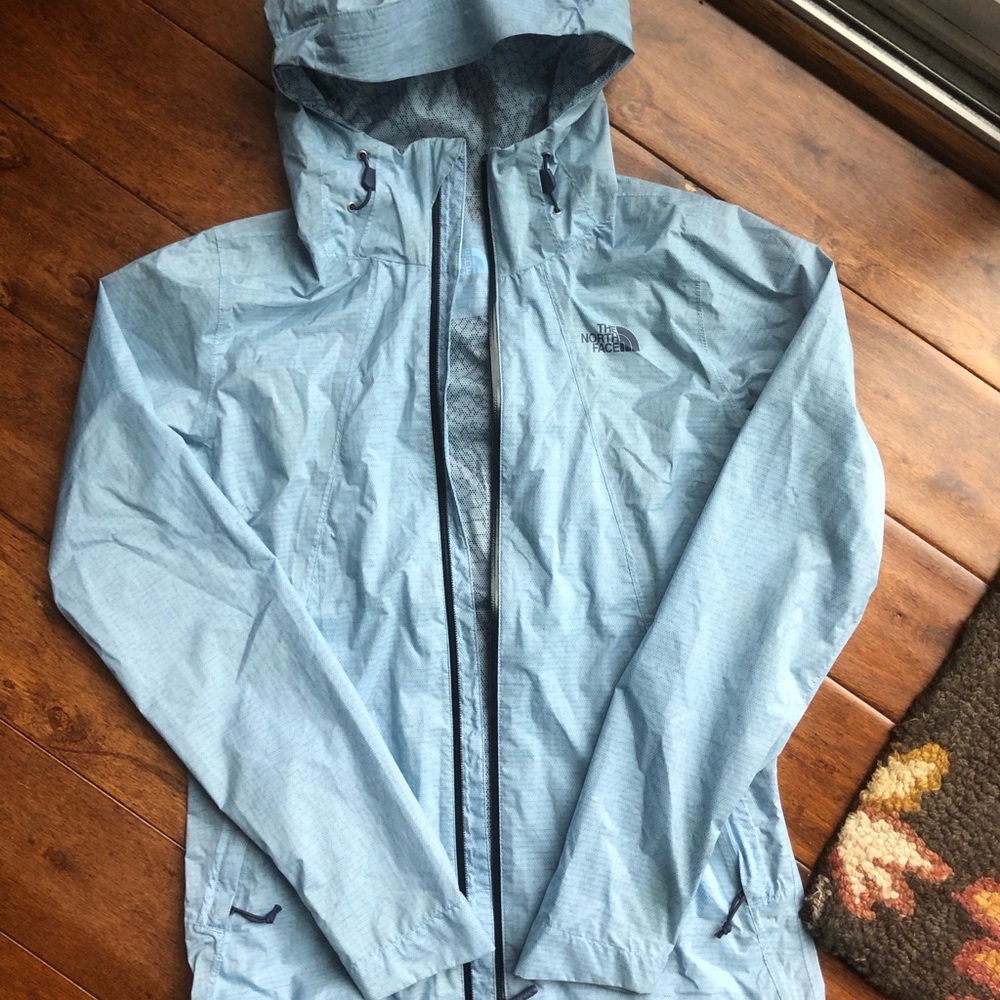 The North Face Blue rain jacket